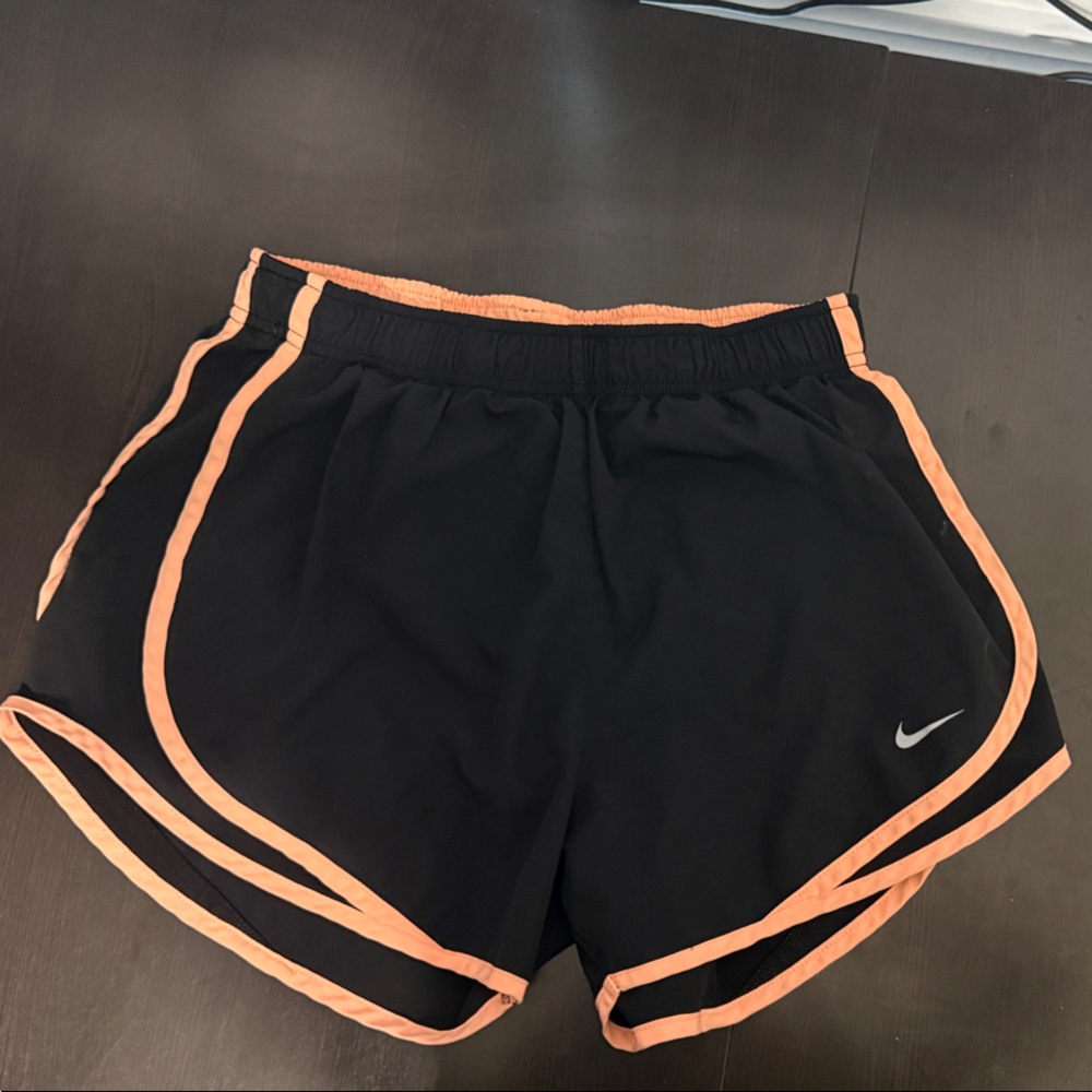 Nike Women's Athletic Shorts in Black and Orange